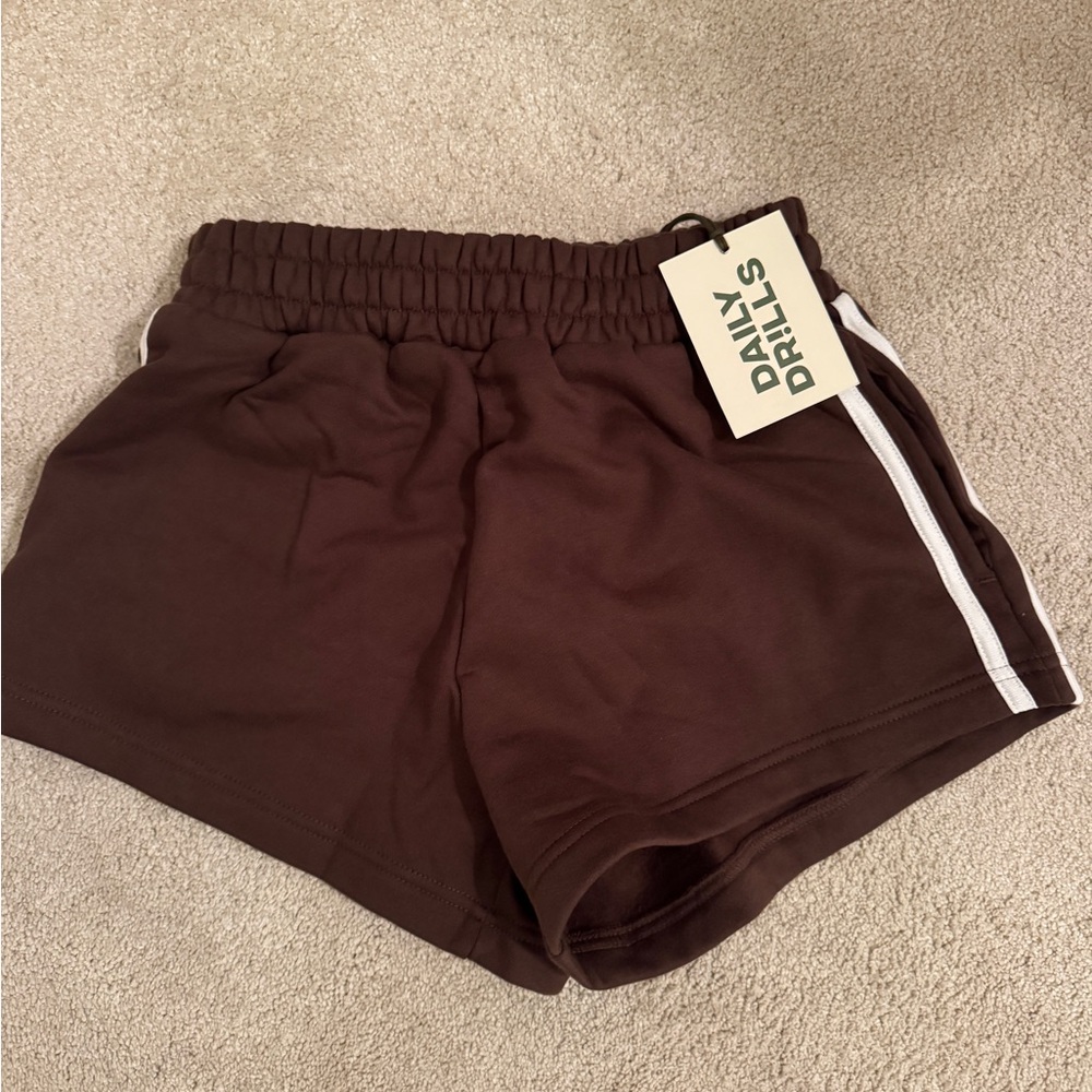 Daily drills brown sweat shorts